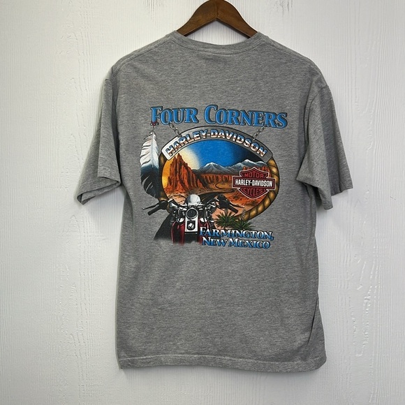 Harley Davidson - Four Corners Farmington New Mexico Fun Graphic T Shirt Size M - Picture 8 of 10